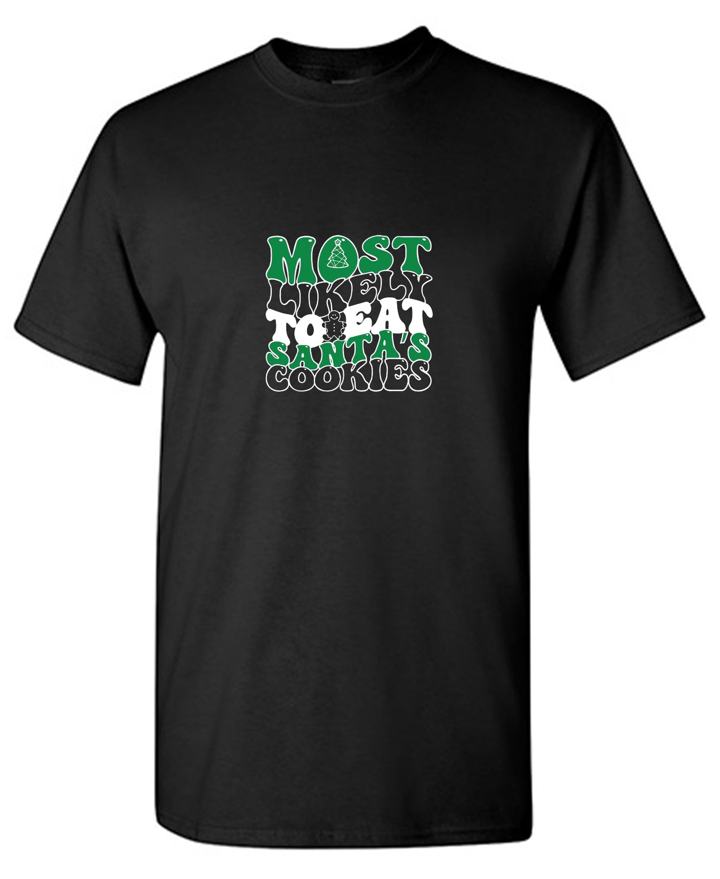 Funny T-Shirts design "Most Likely To Eat Santa's Cookies T-Shirt - Youth"