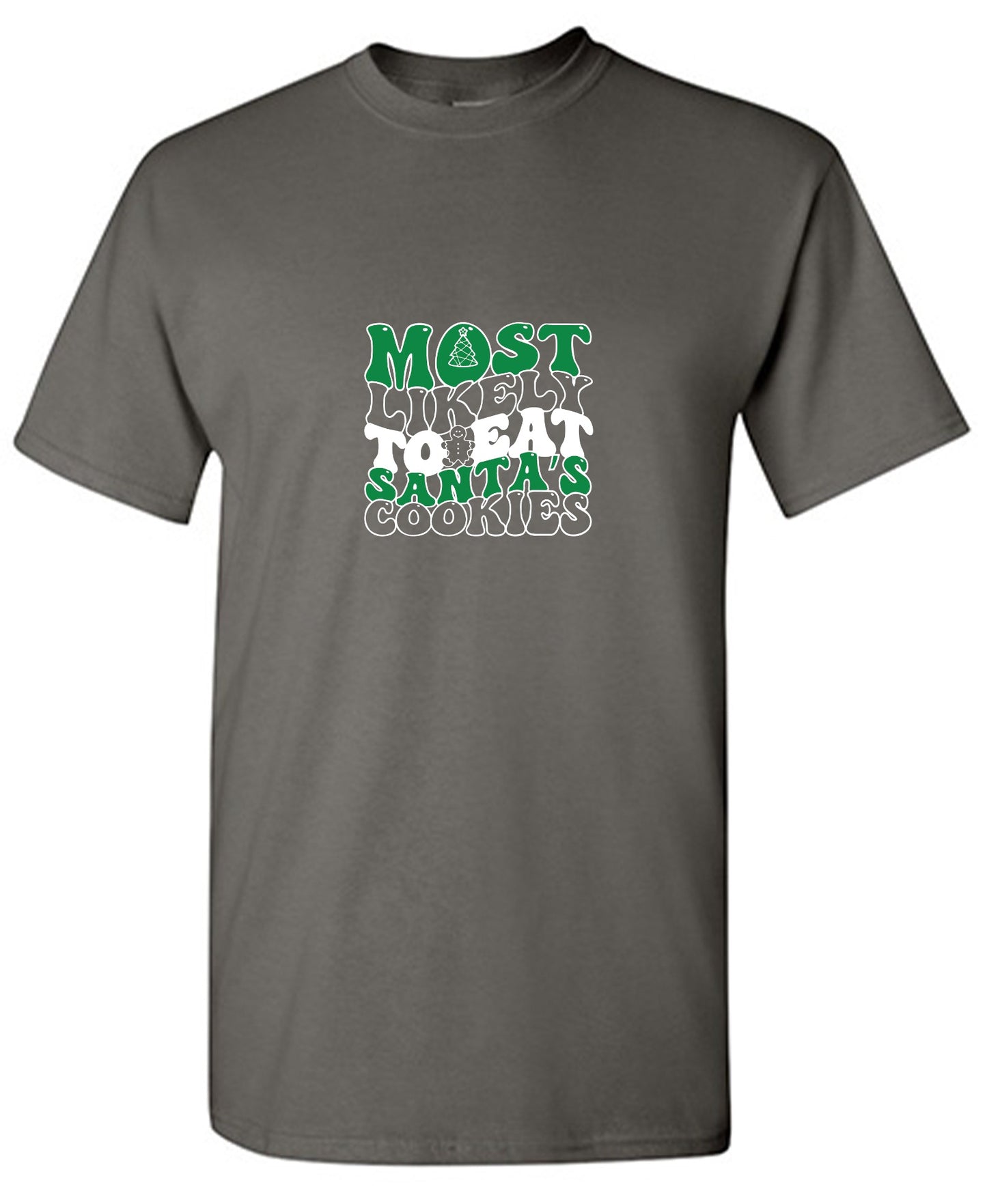 Funny T-Shirts design "Most Likely To Eat Santa's Cookies T-Shirt - Youth"