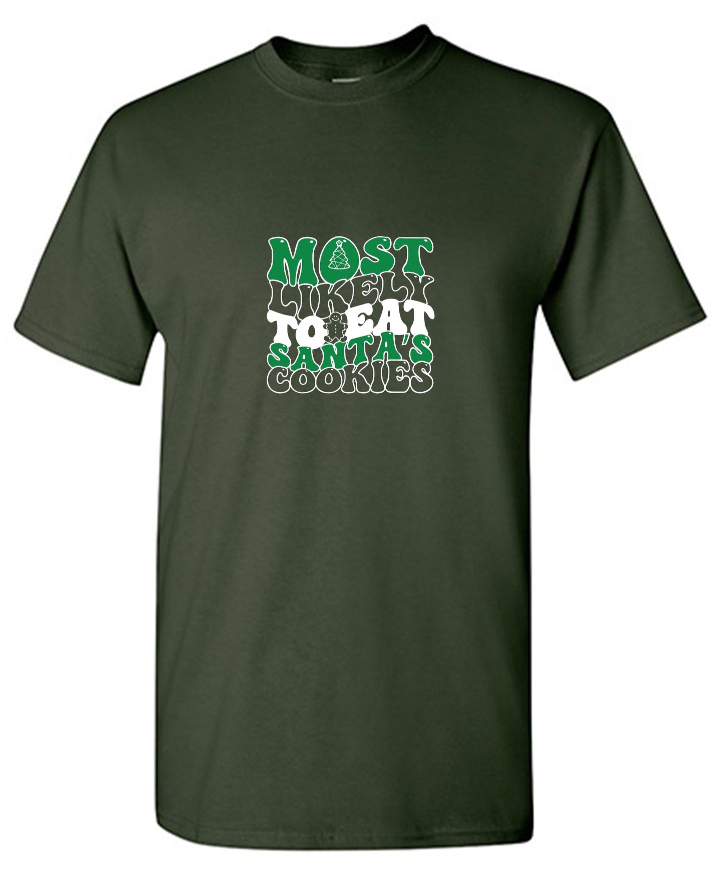 Funny T-Shirts design "Most Likely To Eat Santa's Cookies T-Shirt - Youth"