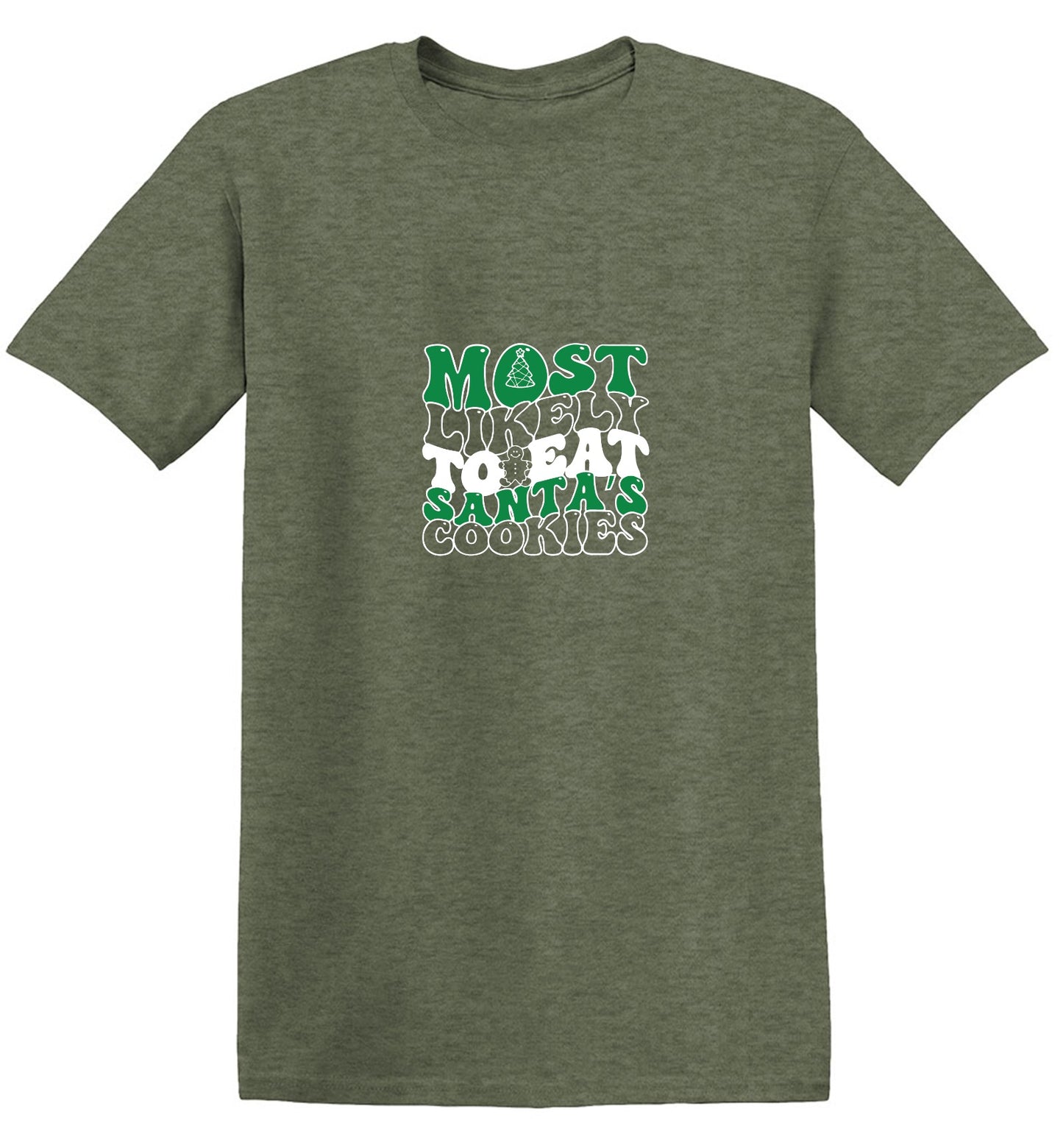 Funny T-Shirts design "Most Likely To Eat Santa's Cookies T-Shirt"