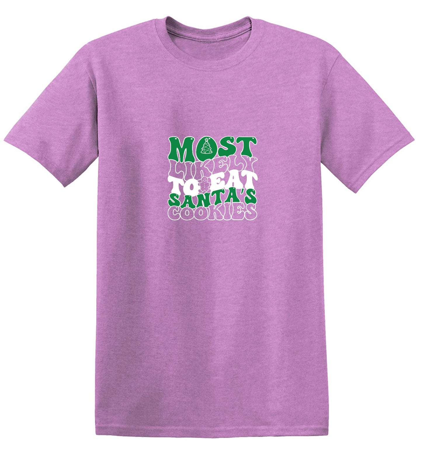 Funny T-Shirts design "Most Likely To Eat Santa's Cookies T-Shirt"
