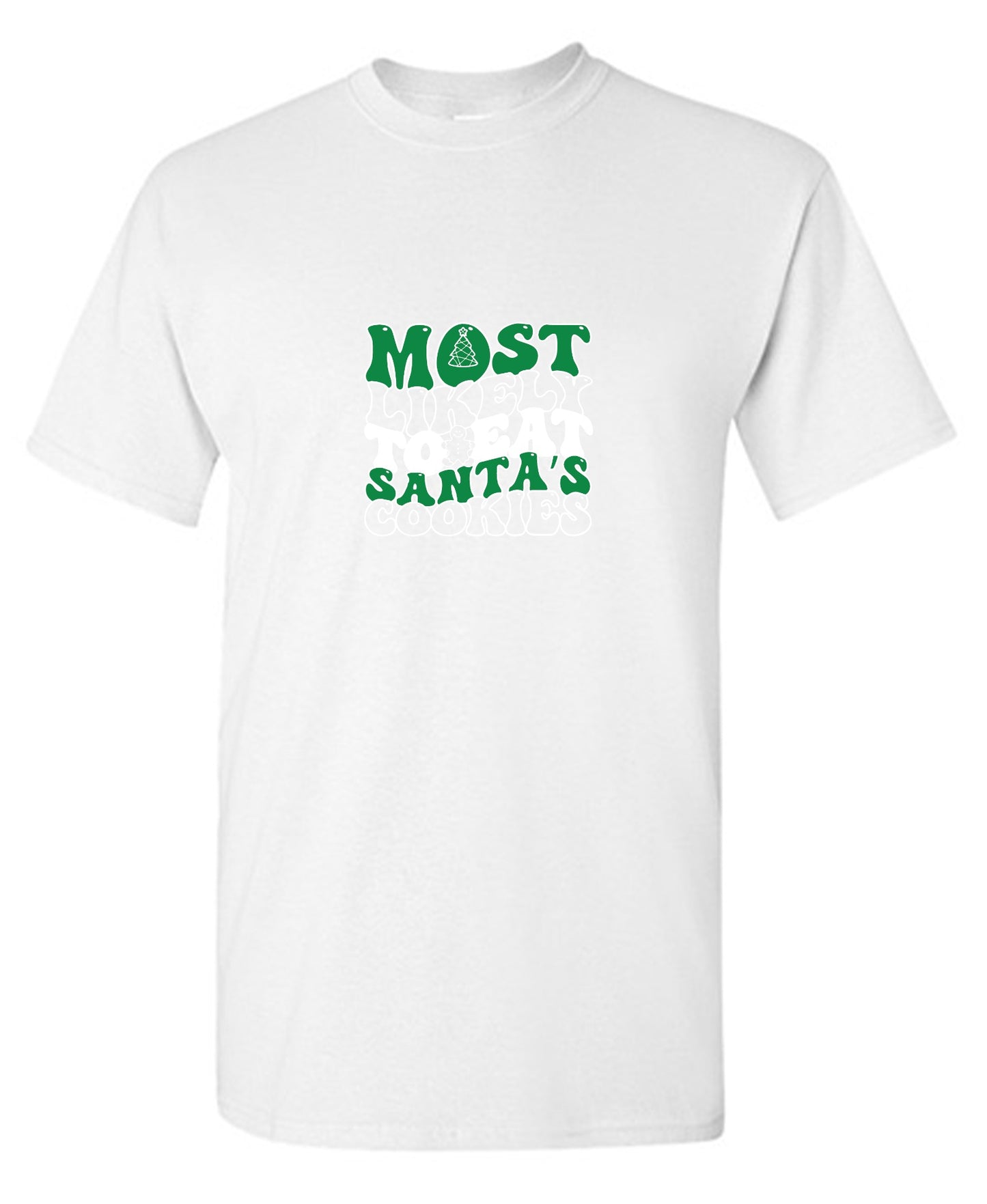 Funny T-Shirts design "Most Likely To Eat Santa's Cookies T-Shirt - Youth"