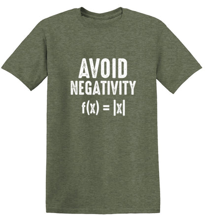 Funny T-Shirts design "Avoid Negativity f(x)=|x|"