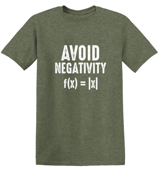 Funny T-Shirts design "Avoid Negativity f(x)=|x|"