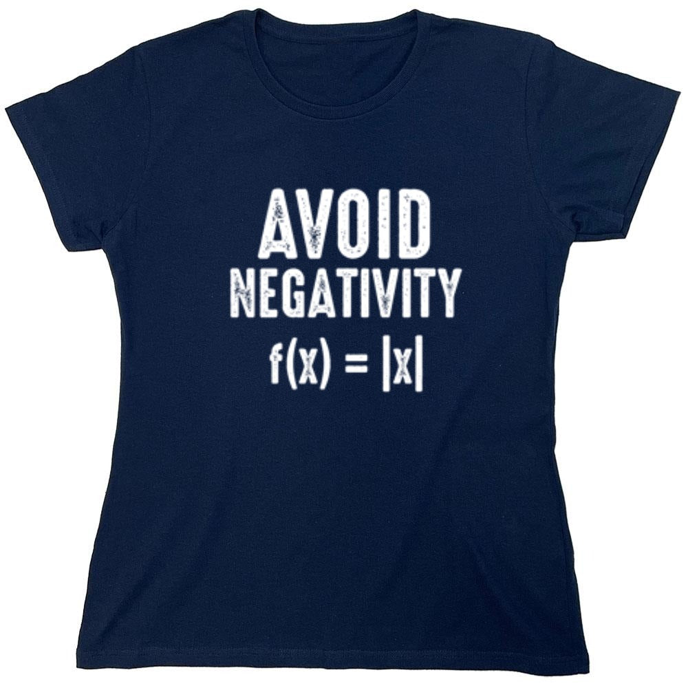 Funny T-Shirts design "Avoid Negativity f(x)=|x| - Womens"