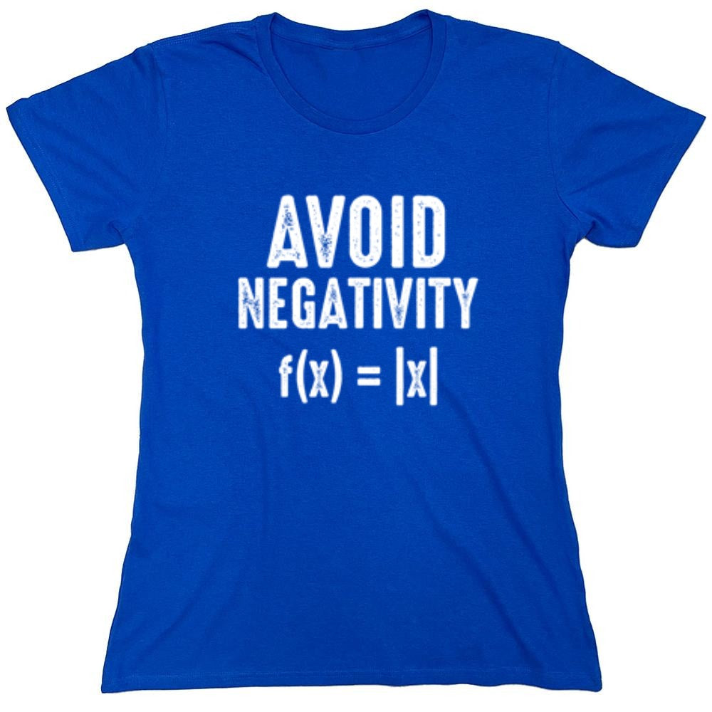 Funny T-Shirts design "Avoid Negativity f(x)=|x| - Womens"