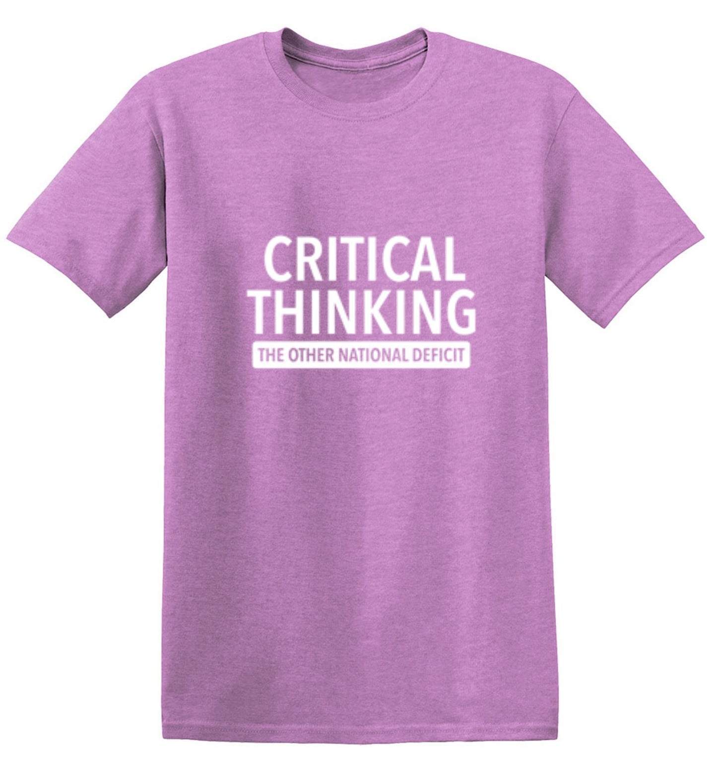 Funny T-Shirts design "Critical Thinking The Other National Deficit"