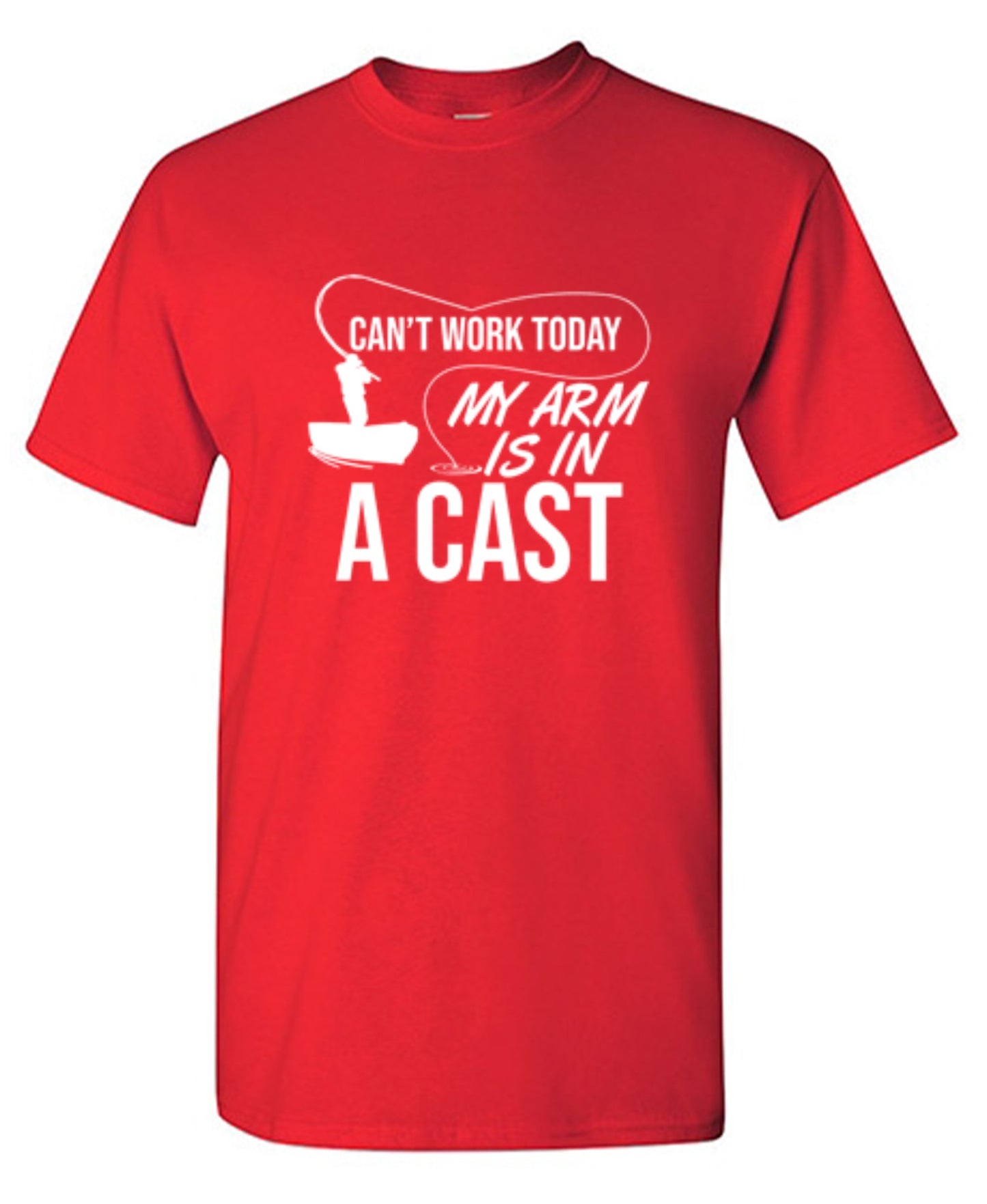 Funny T-Shirts design "Can't Work Today My Arm Is In A Cast"