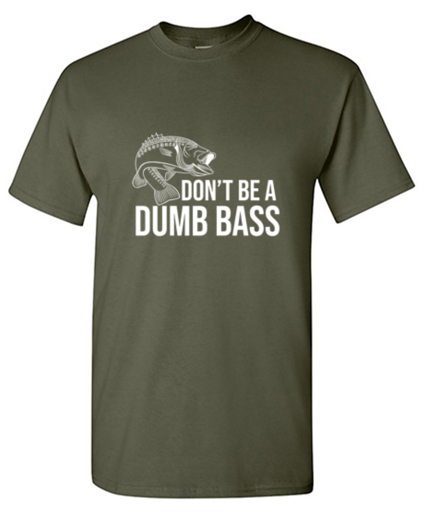 Funny T-Shirts design "Don't Be A Dumb Bass"