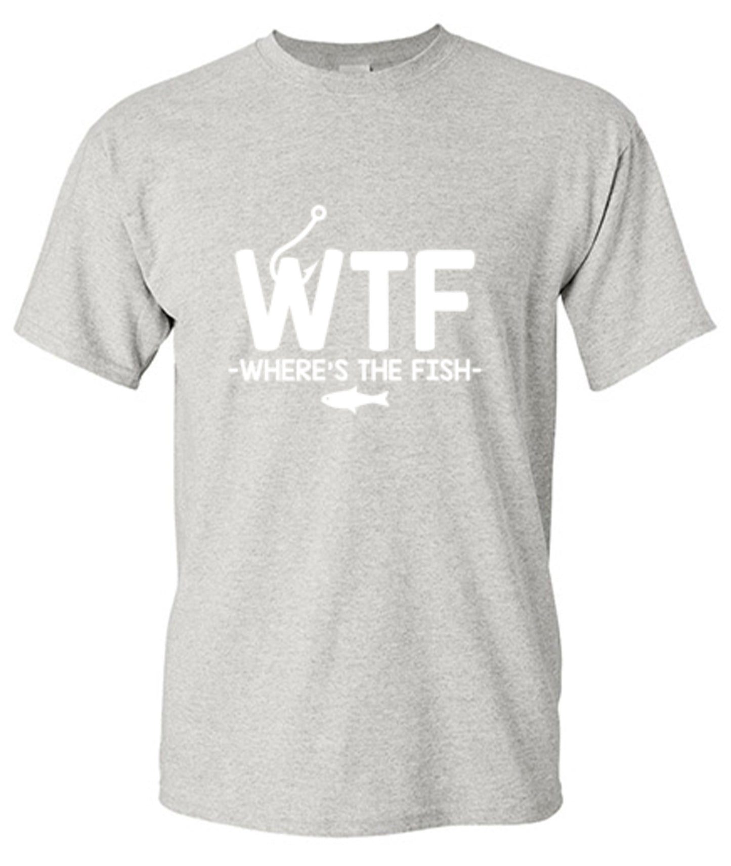 Funny T-Shirts design "WTF - Where's The Fish T-Shirt - Tall Tee"