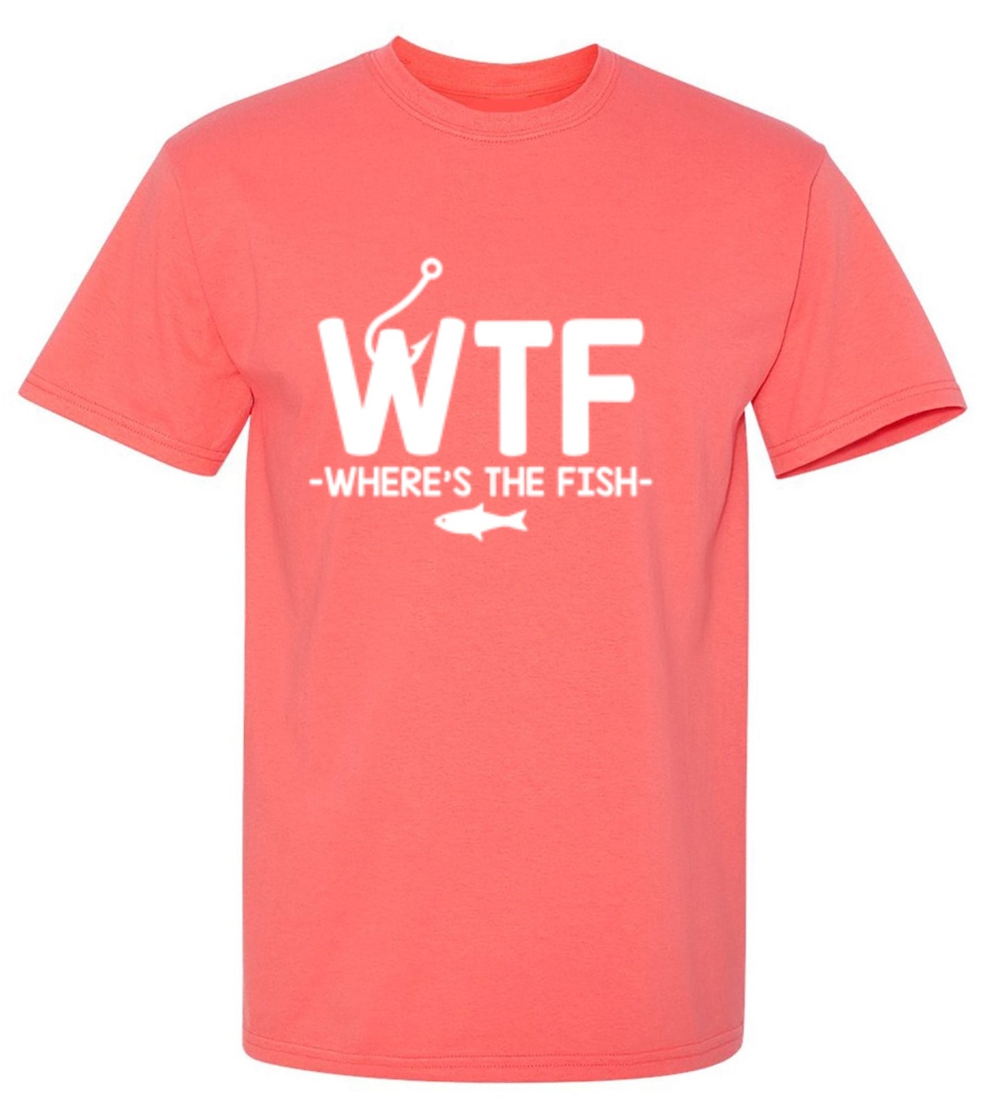 Funny T-Shirts design "WTF - Where's The Fish T-Shirt - Tall Tee"