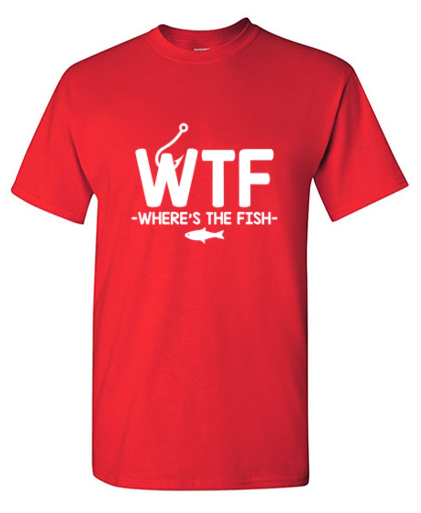 Funny T-Shirts design "WTF - Where's The Fish T-Shirt - Tall Tee"