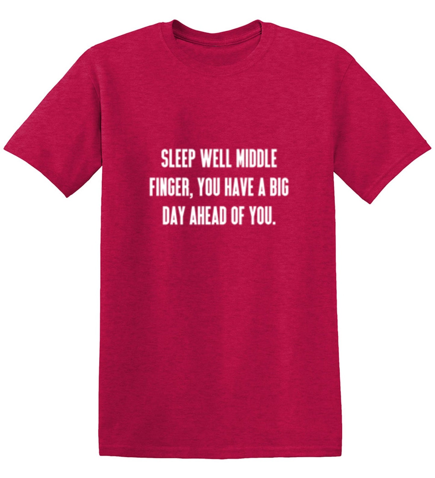 Funny T-Shirts design "Sleep Well Middle Finger You Have A Big Day Ahead Of You T-Shirt"