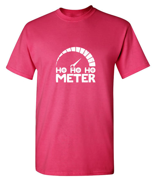 Funny T-Shirts design "Ho, Ho, Ho Meter Christmas Tee"