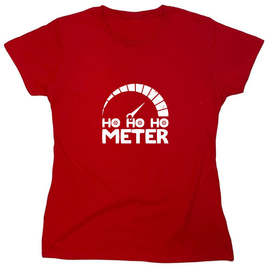 Funny T-Shirts design "Ho, Ho, Ho Meter T-Shirt - Womens"
