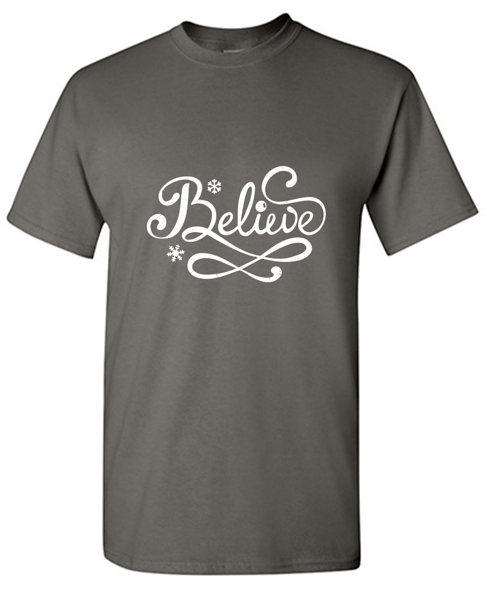 Funny T-Shirts design "Believe Christmas Trendy T Shirt"