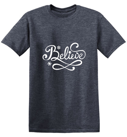 Funny T-Shirts design "Believe Christmas Trendy T Shirt"