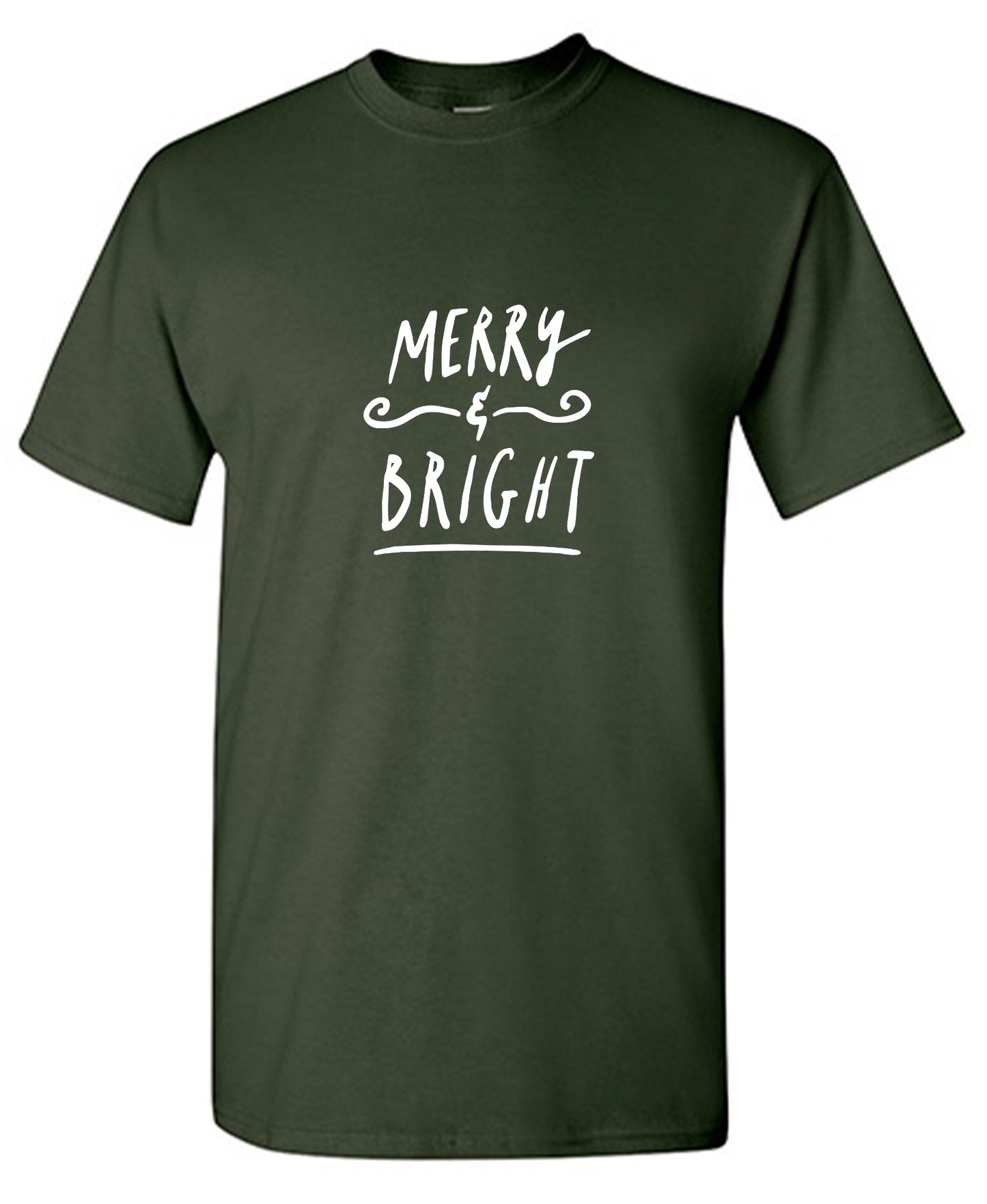Funny T-Shirts design "Merry and Bright Christmas Tee"
