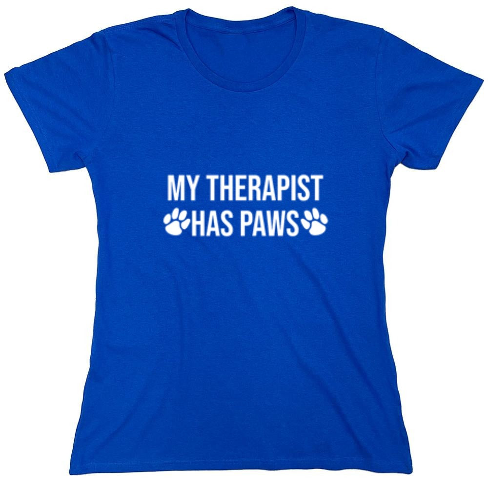 Funny T-Shirts design "My Therapist Has Paws - Womens"