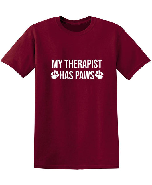 Funny T-Shirts design "My Therapist Has Paws"