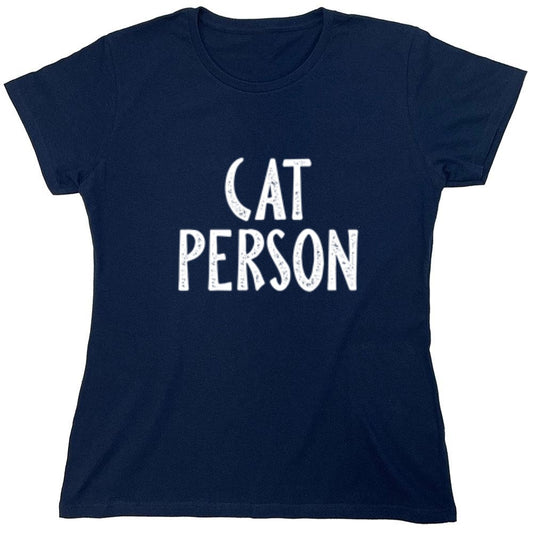 Funny T-Shirts design "Cat Person - Womens"