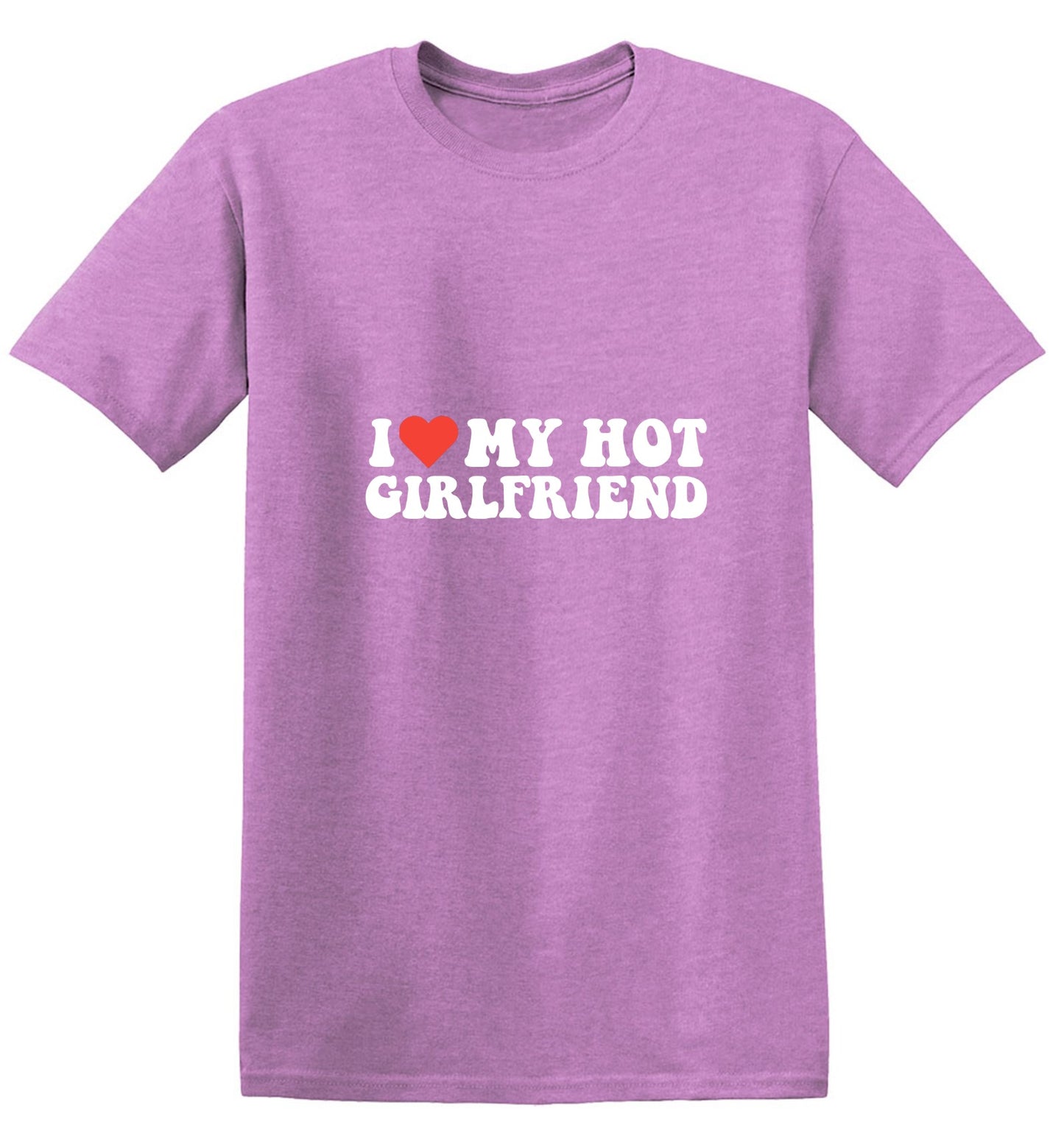 Funny T-Shirts design "I Love My Hot Girlfriend T-Shirt"