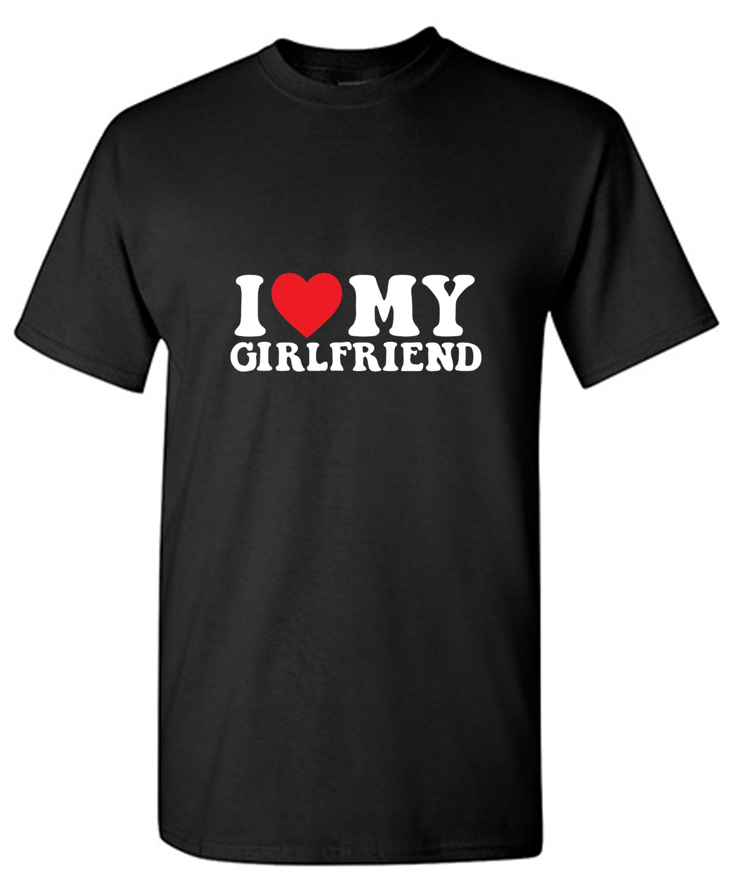 Funny T-Shirts design "I Love My Girlfriend T-Shirt - Ring Spun Tee"