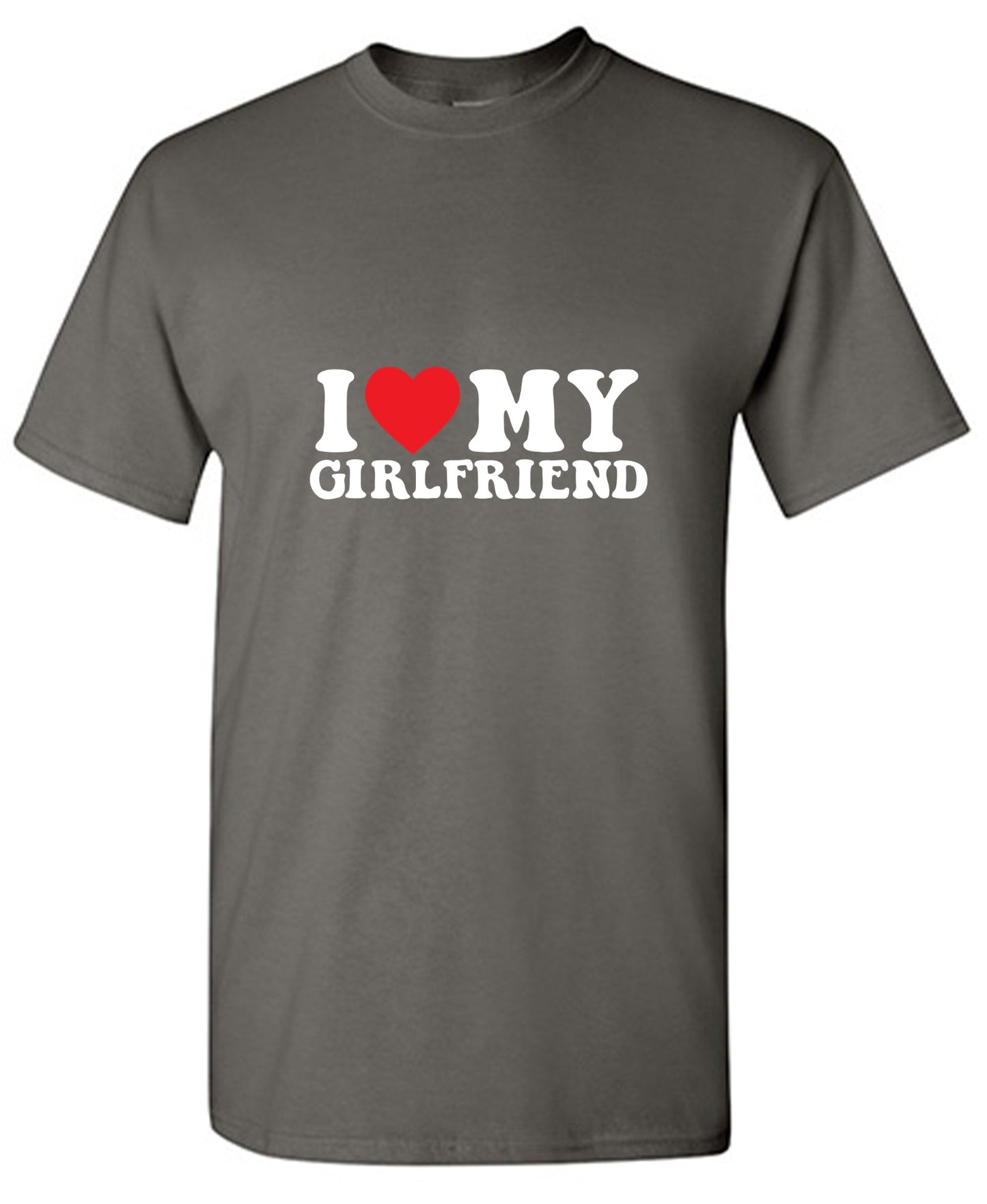 Funny T-Shirts design "I Love My Girlfriend T-Shirt - Ring Spun Tee"