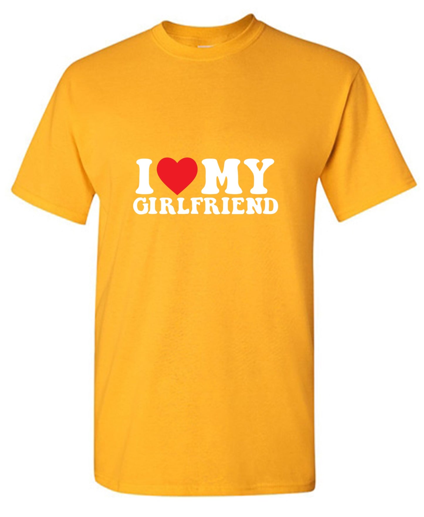 Funny T-Shirts design "I Love My Girlfriend T-Shirt - Ring Spun Tee"