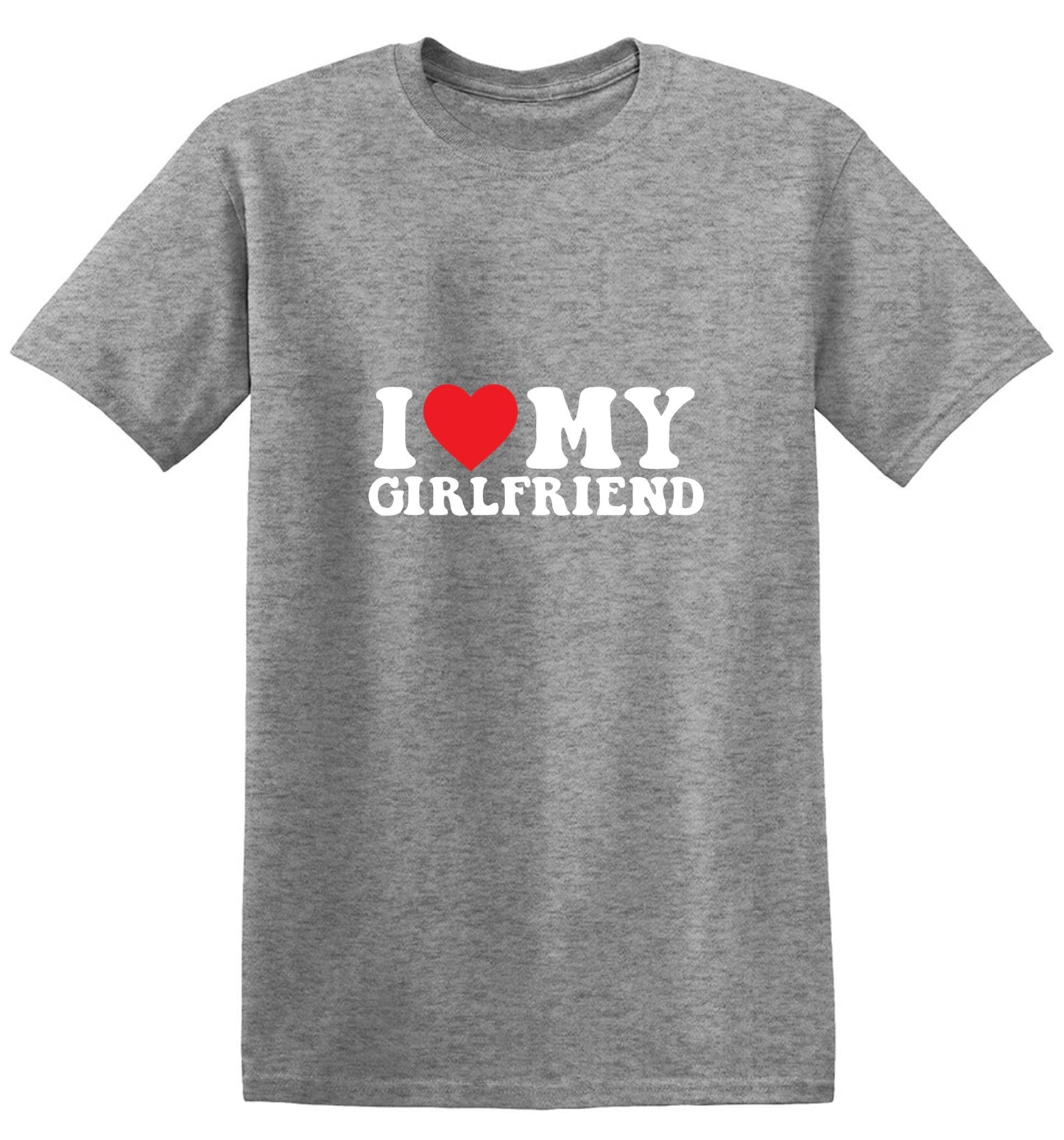 Funny T-Shirts design "I Love My Girlfriend T-Shirt - Ring Spun Tee"