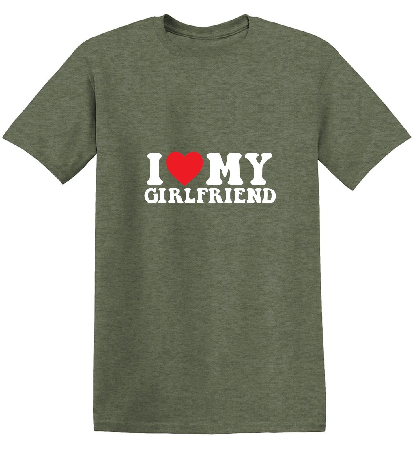 Funny T-Shirts design "I Love My Girlfriend T-Shirt - Ring Spun Tee"