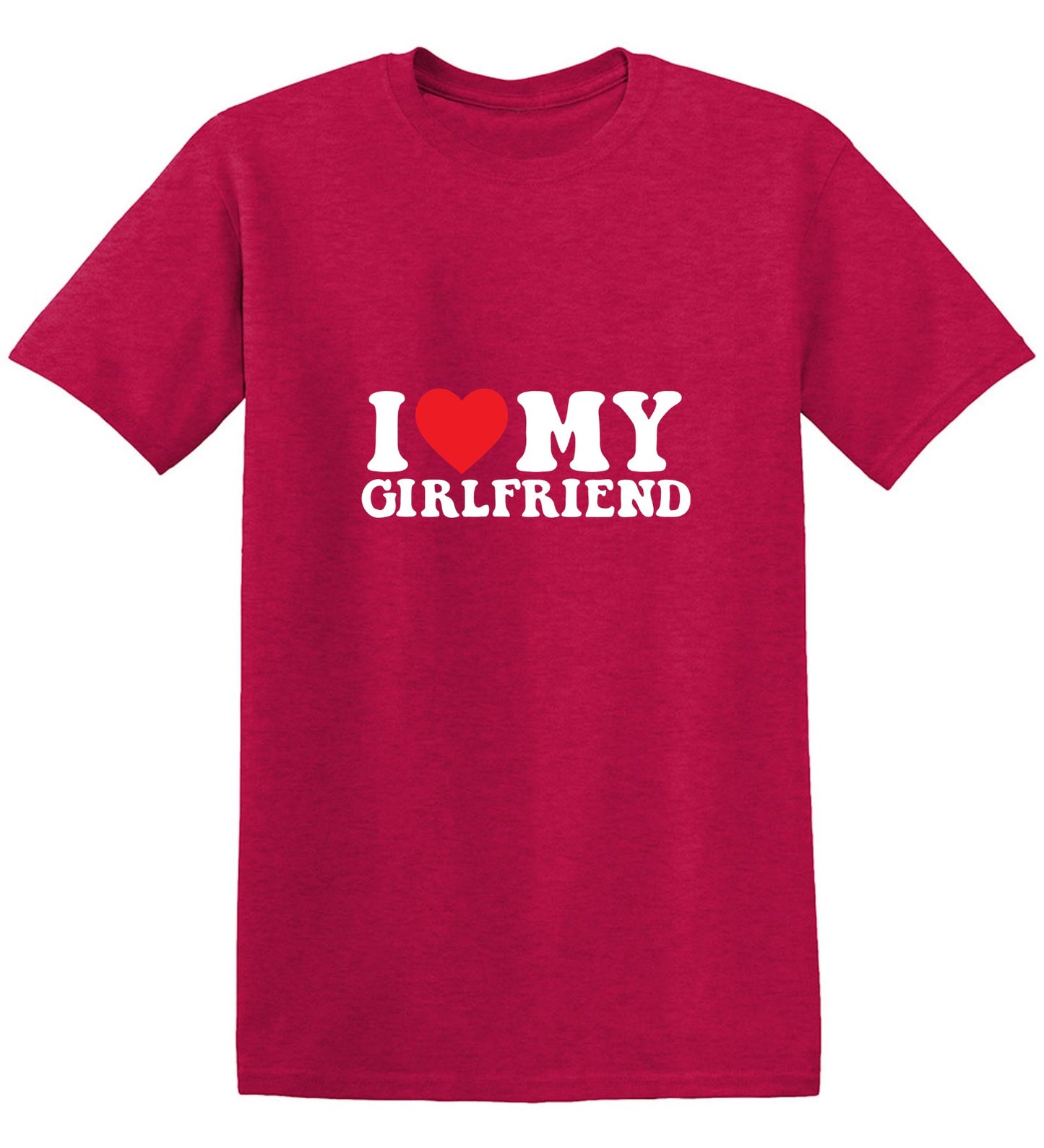 Funny T-Shirts design "I Love My Girlfriend T-Shirt - Ring Spun Tee"