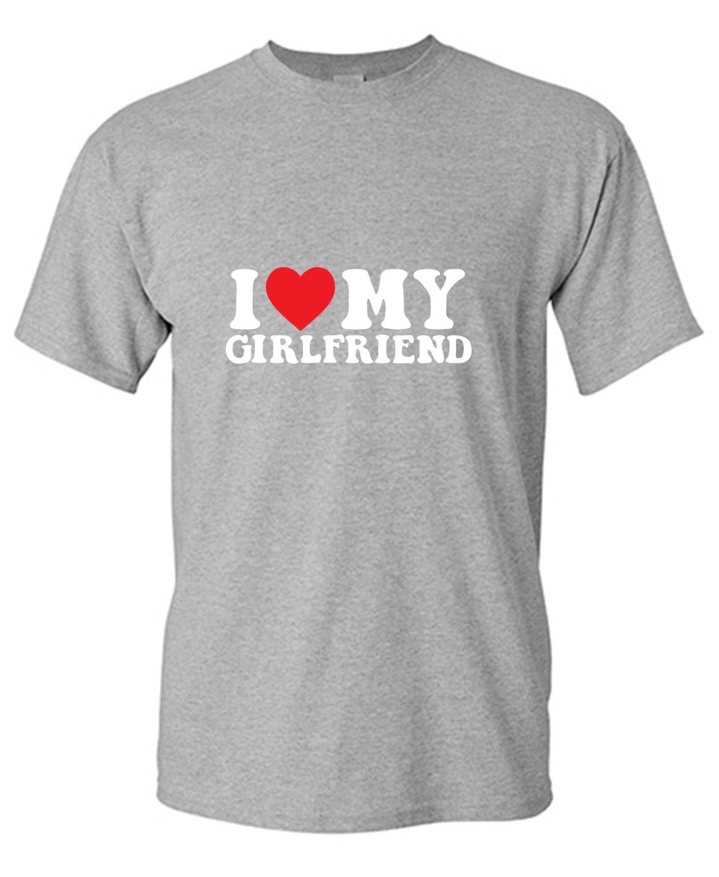Funny T-Shirts design "I Love My Girlfriend T-Shirt - Ring Spun Tee"
