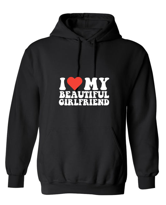 Funny T-Shirts design "I Love My Beautiful Girlfriend T-Shirt - Hoodie"