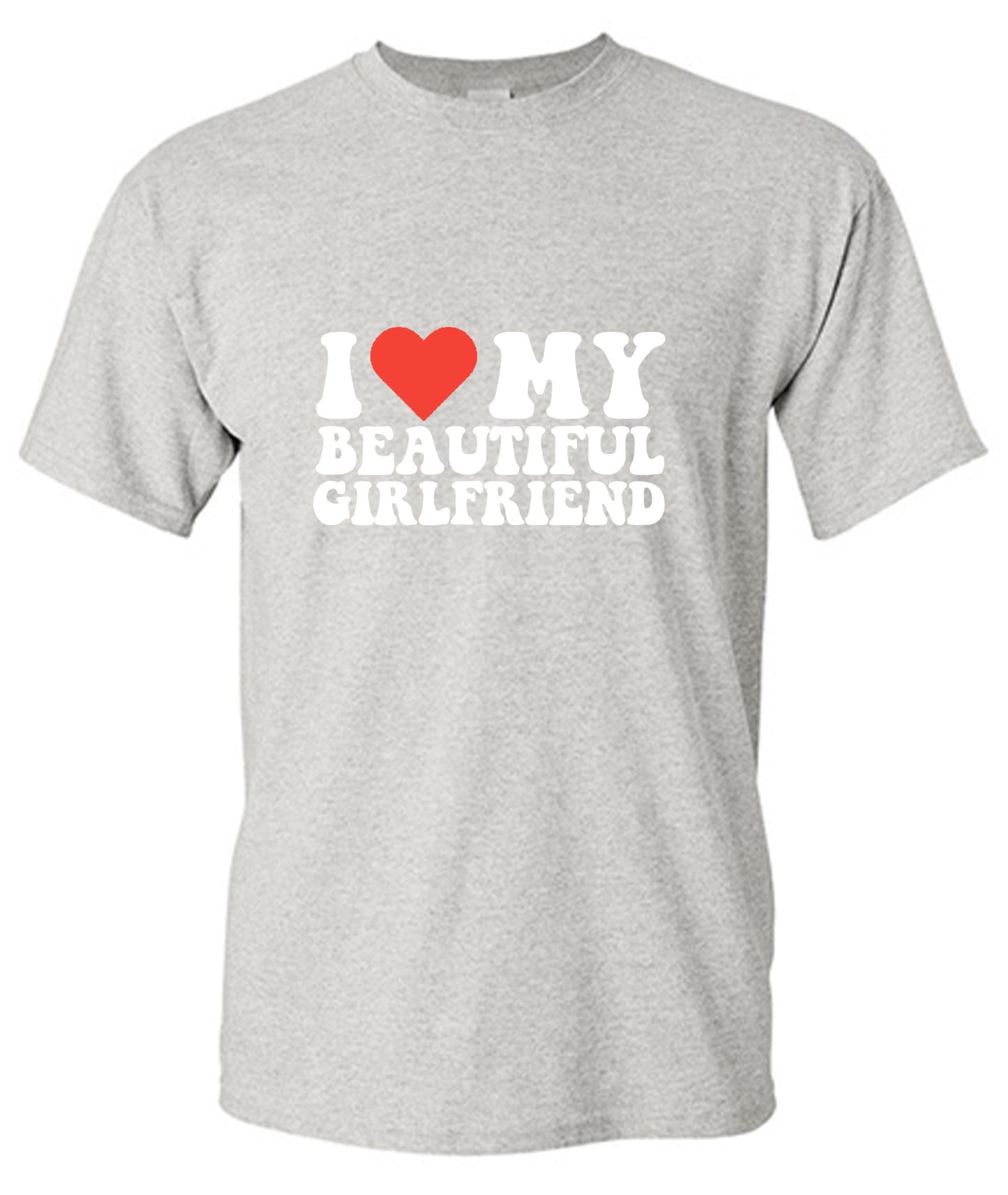 Funny T-Shirts design "I Love My Beautiful Girlfriend T-Shirt"
