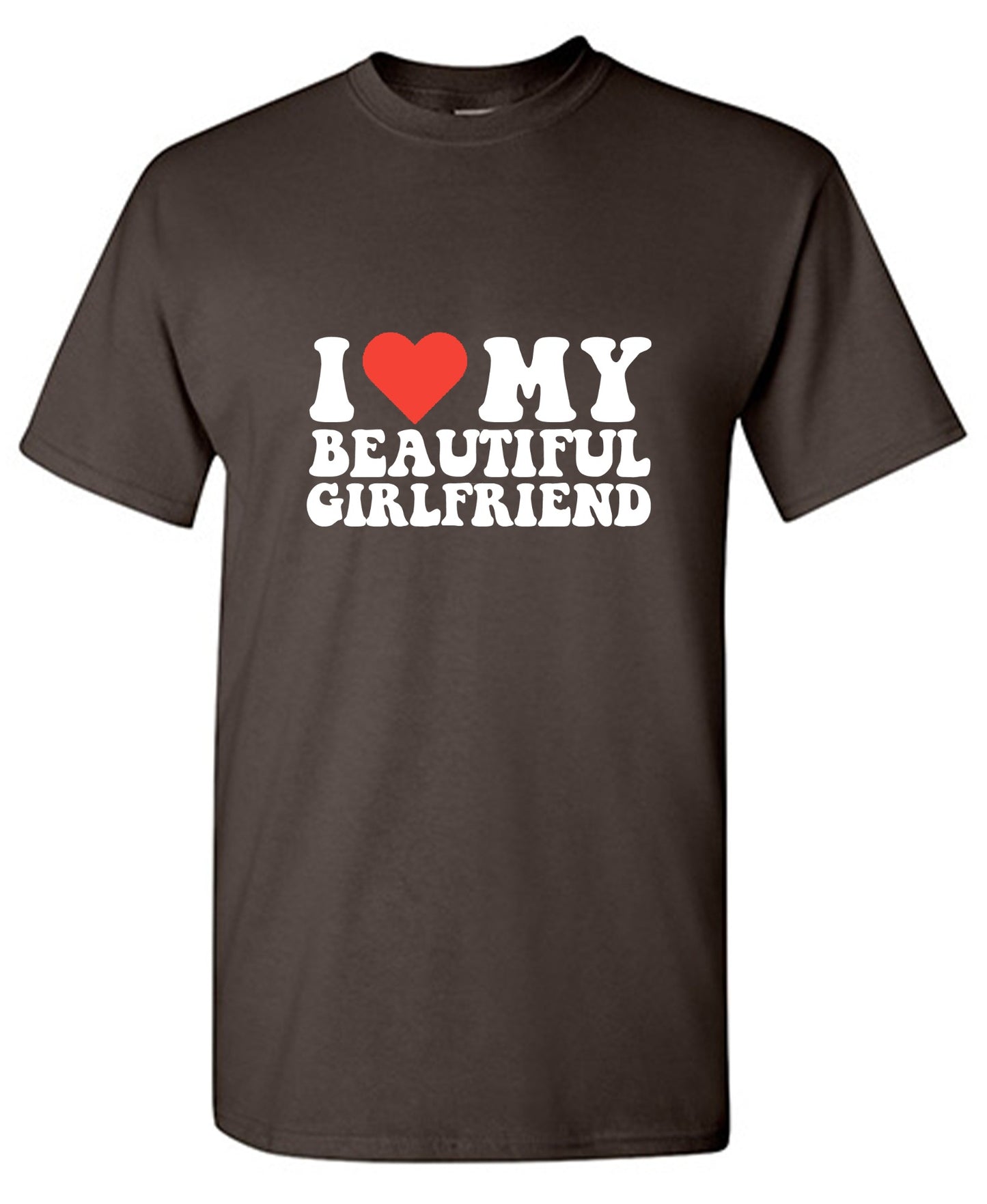 Funny T-Shirts design "I Love My Beautiful Girlfriend T-Shirt"