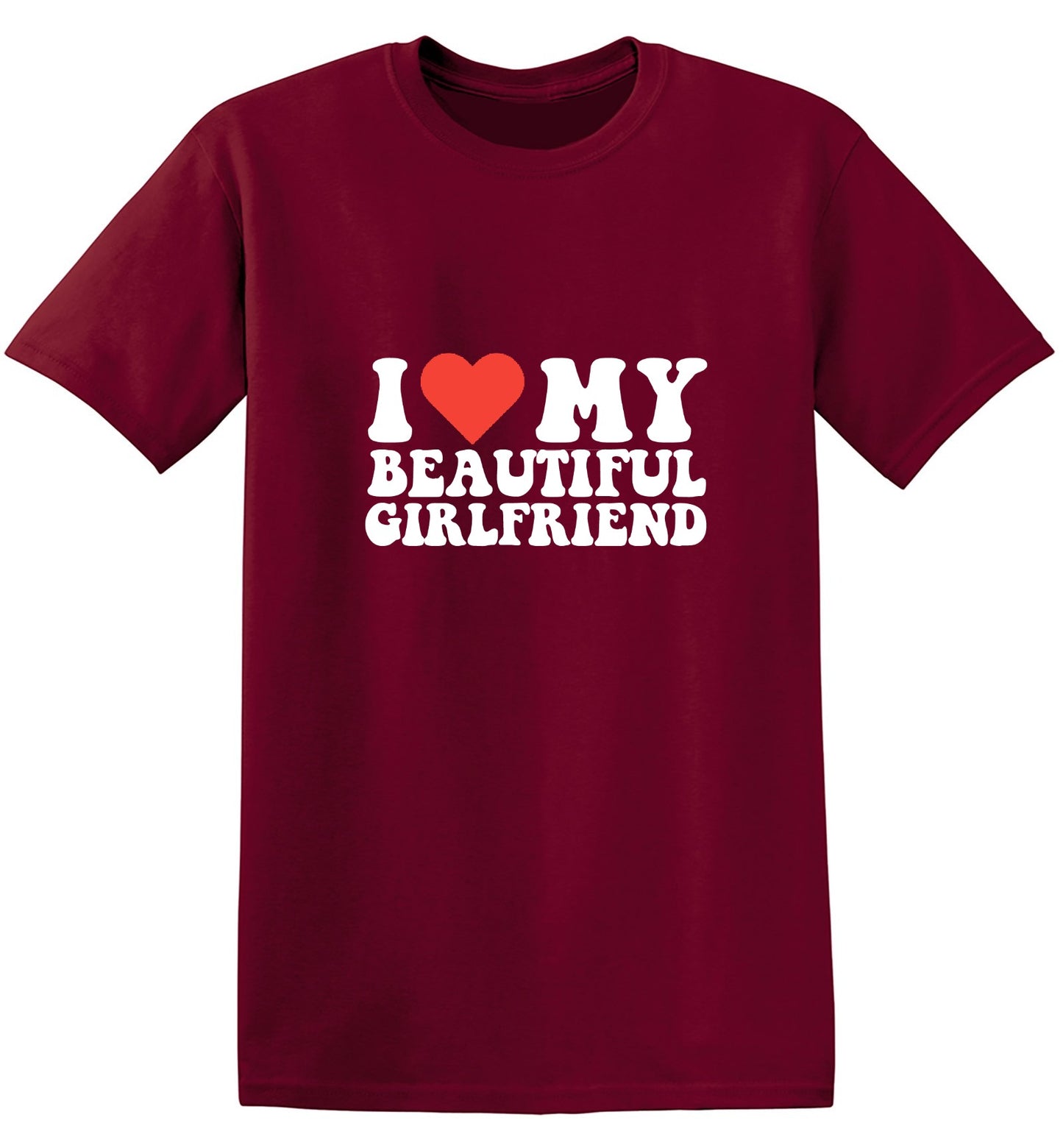 Funny T-Shirts design "I Love My Beautiful Girlfriend T-Shirt"