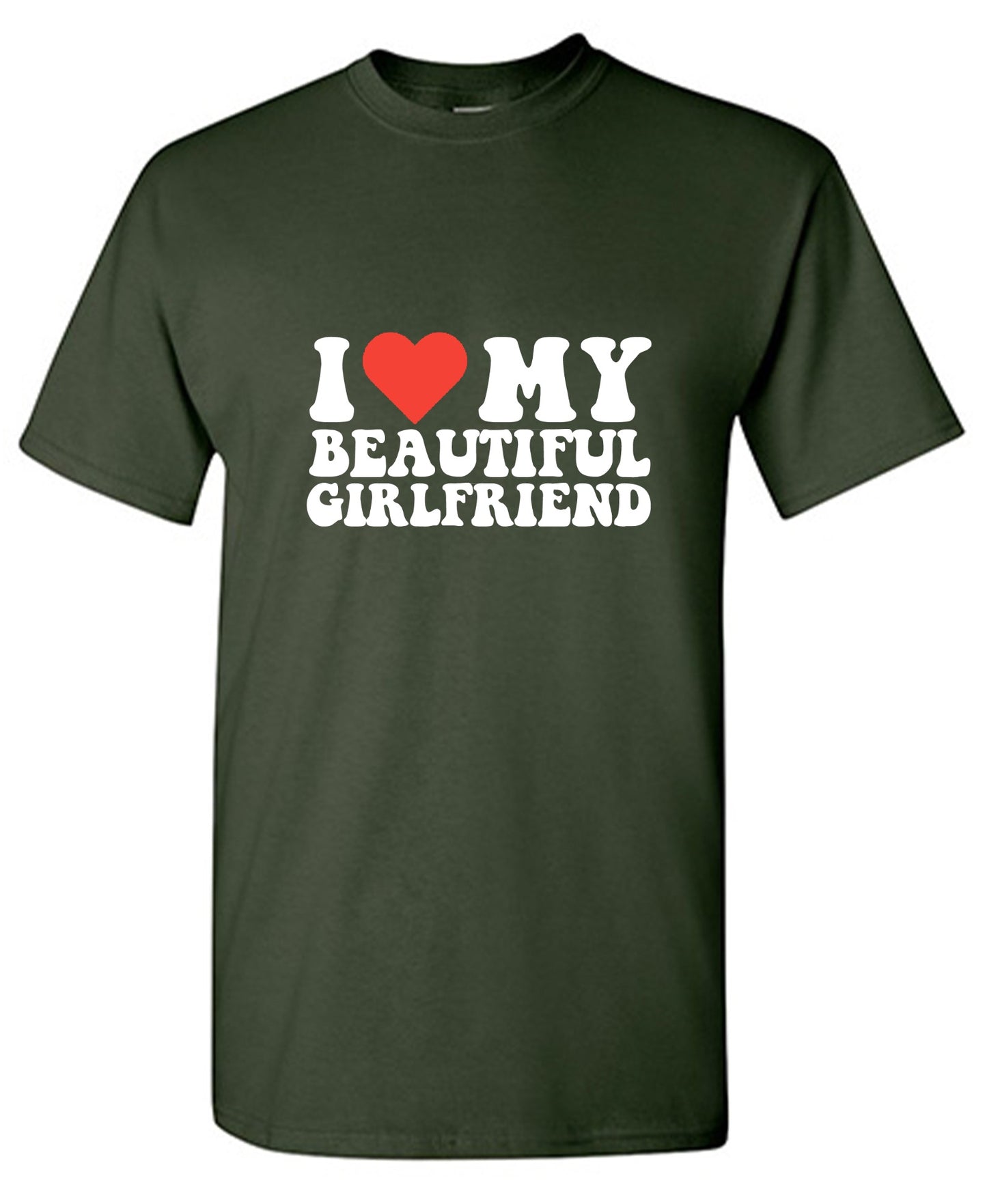 Funny T-Shirts design "I Love My Beautiful Girlfriend T-Shirt"