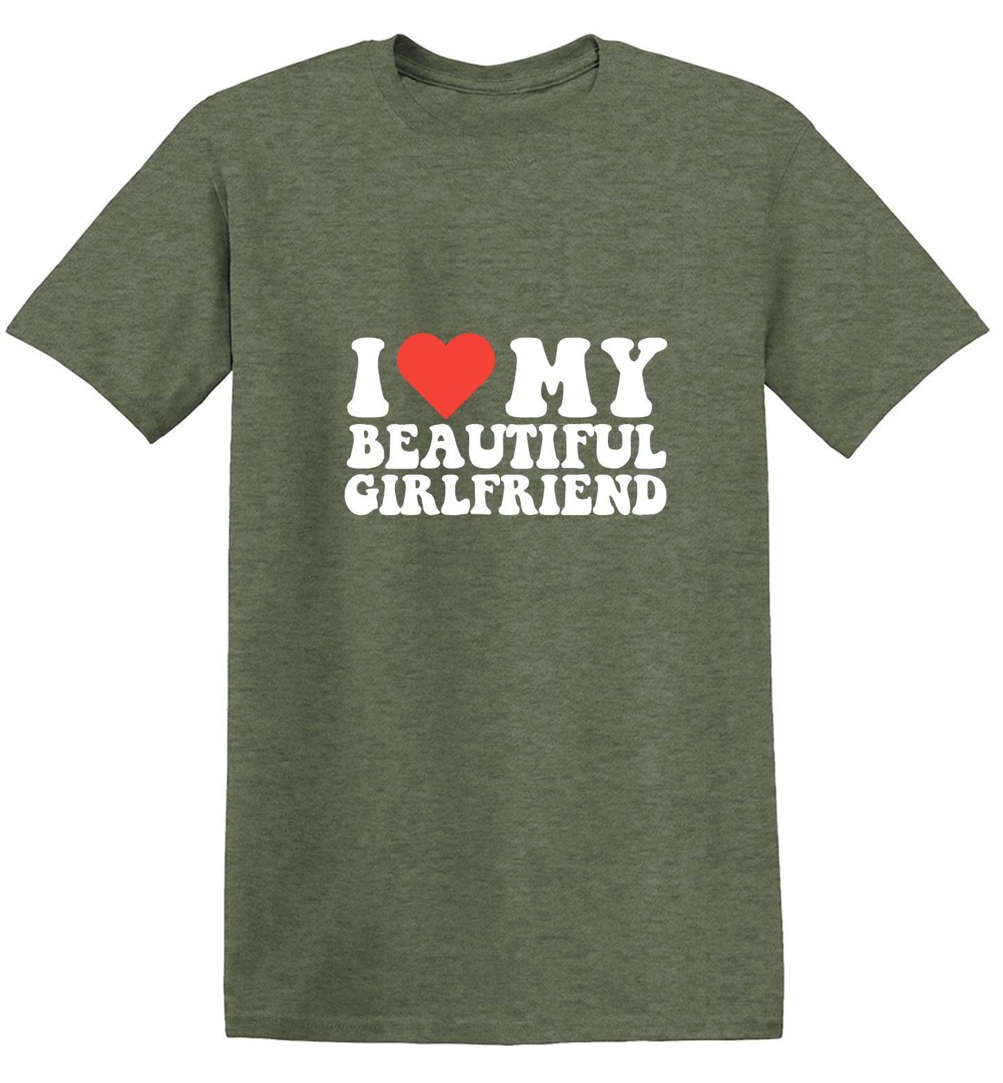 Funny T-Shirts design "I Love My Beautiful Girlfriend T-Shirt"