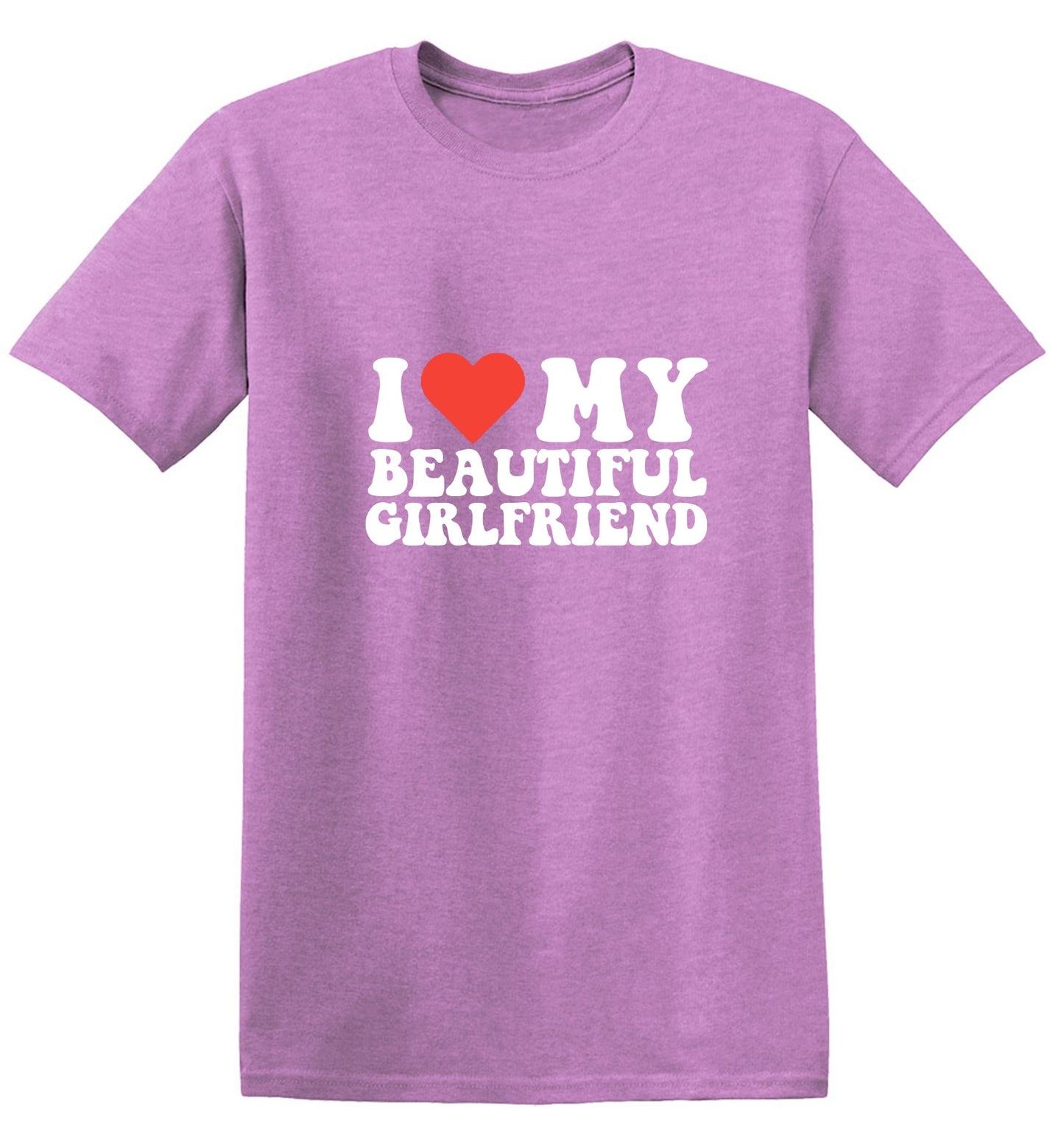 Funny T-Shirts design "I Love My Beautiful Girlfriend T-Shirt"