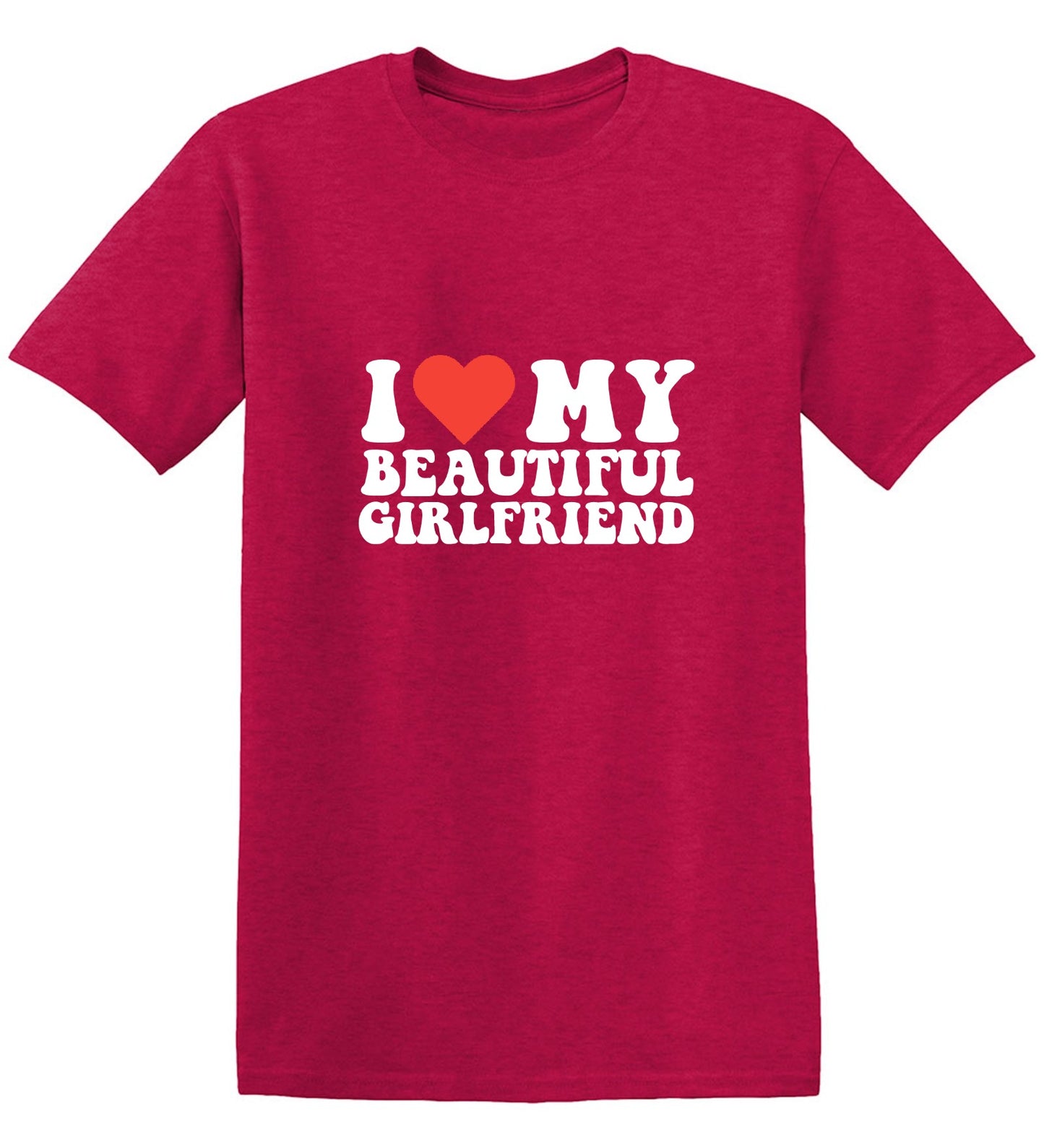 Funny T-Shirts design "I Love My Beautiful Girlfriend T-Shirt"