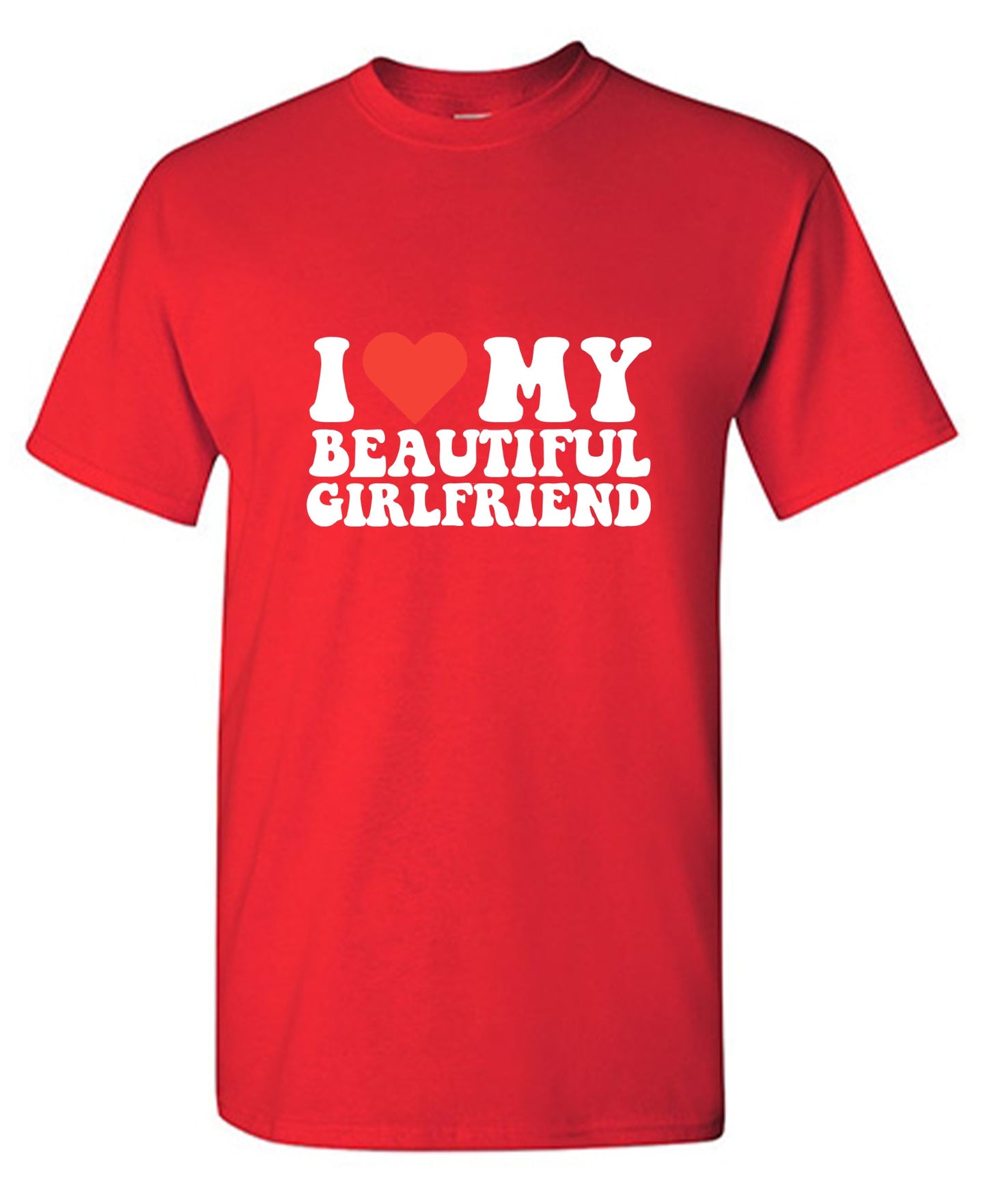 Funny T-Shirts design "I Love My Beautiful Girlfriend T-Shirt"