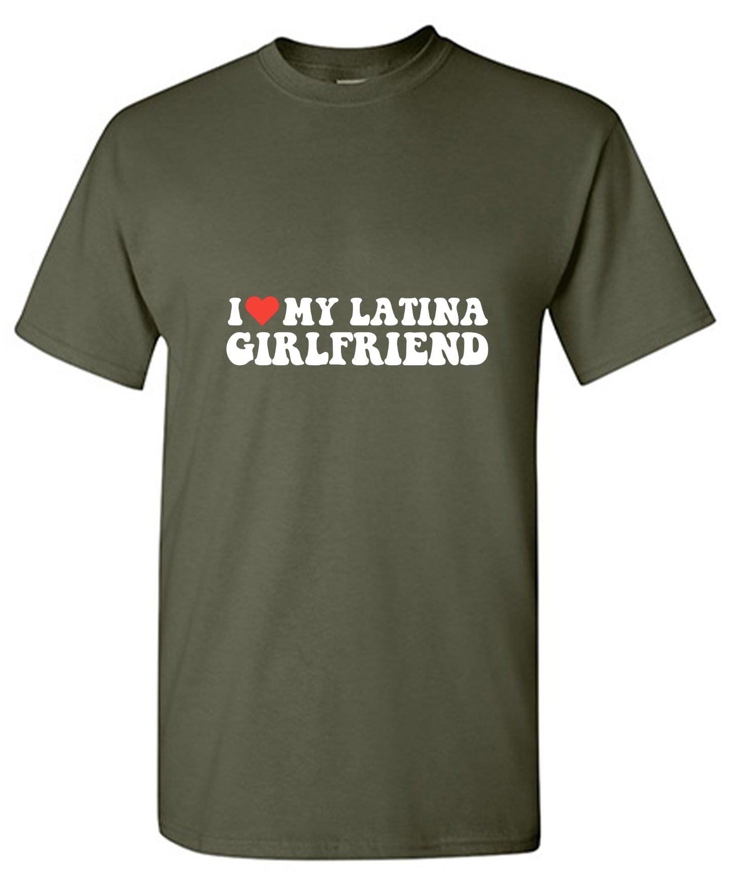 Funny T-Shirts design "I Love My Latina Girlfriend T-Shirt"