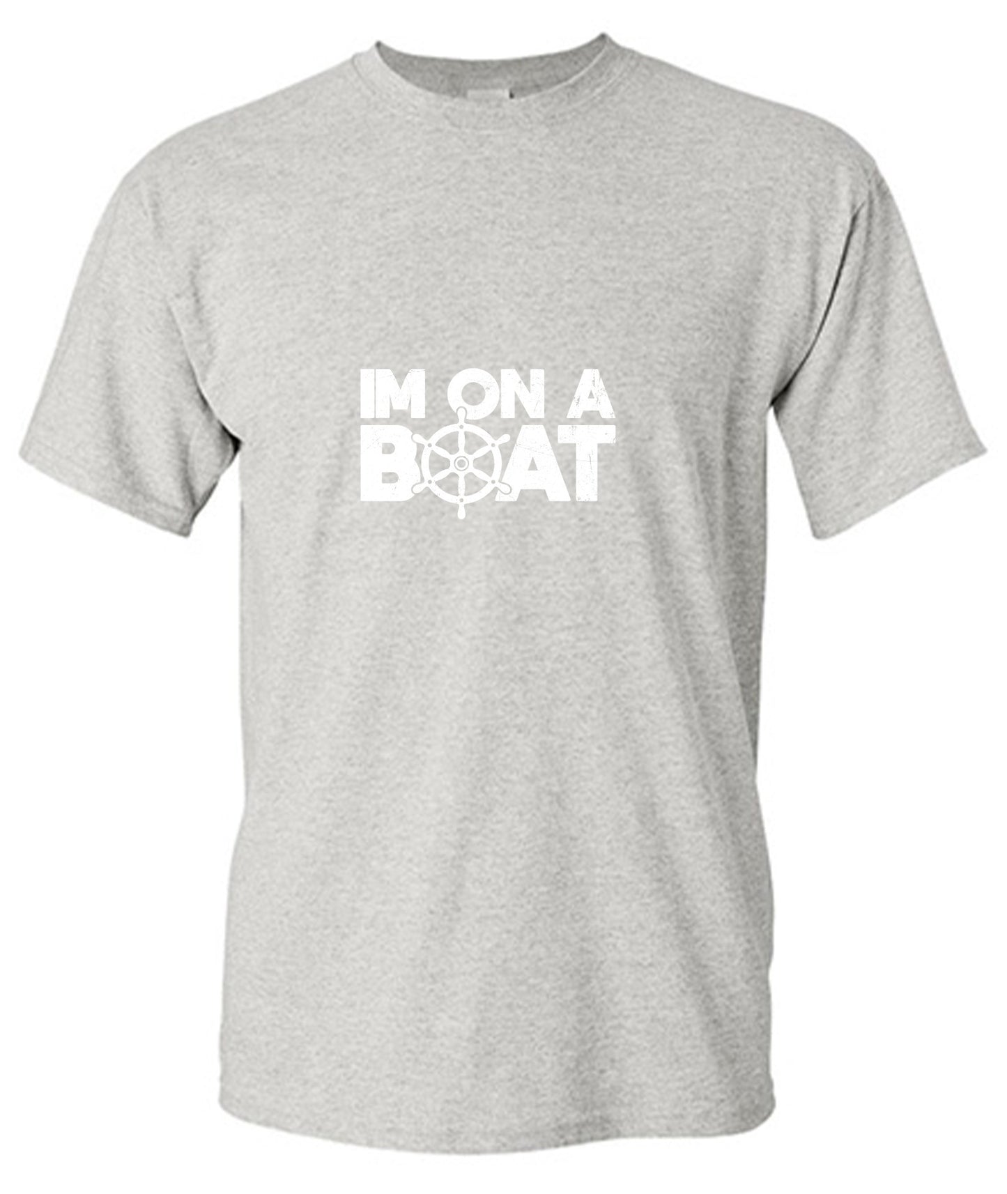 Funny T-Shirts design "I am on a Boat, Mens T-Shirt - Tall Tee"