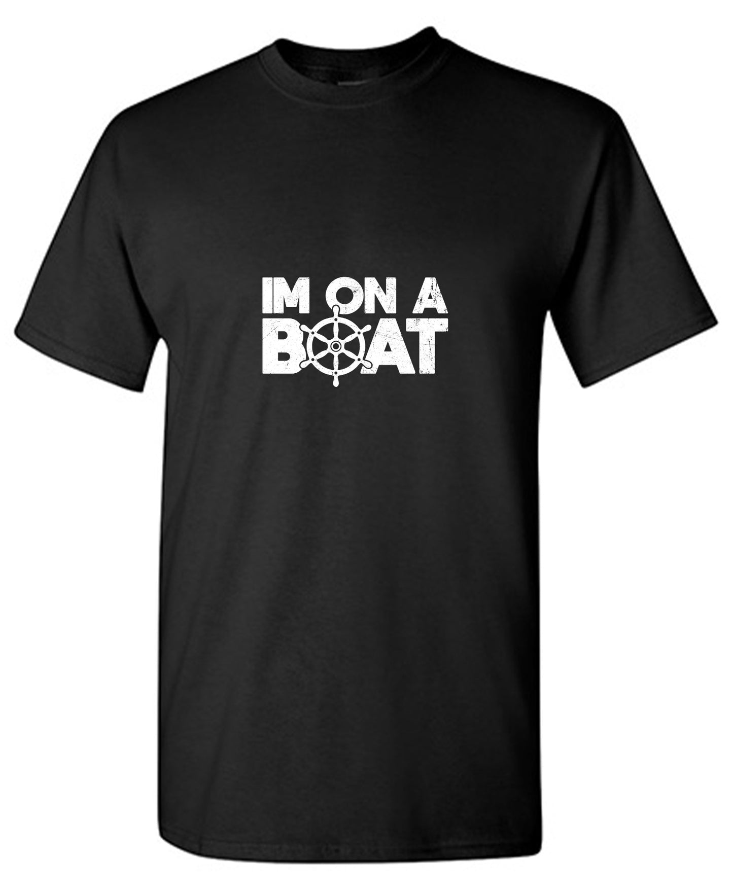 Funny T-Shirts design "I am on a Boat, Mens T-Shirt - Tall Tee"