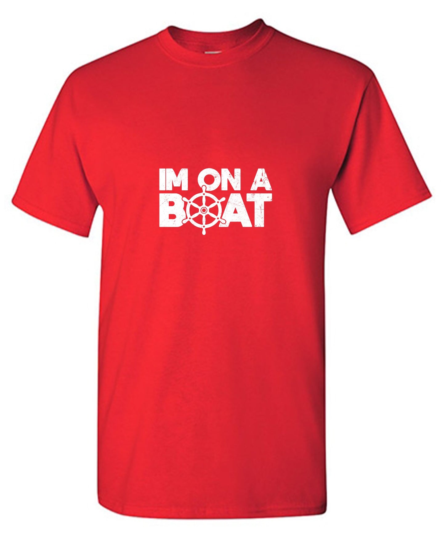 Funny T-Shirts design "I am on a Boat, Mens  Tee"