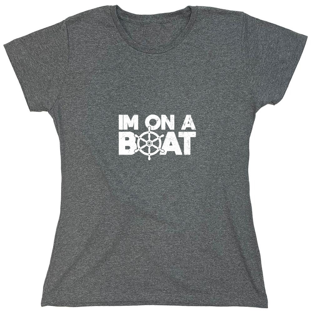 Funny T-Shirts design "I am on a Boat, Mens T-Shirt - Womens"