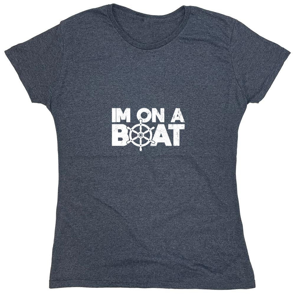 Funny T-Shirts design "I am on a Boat, Mens T-Shirt - Womens"