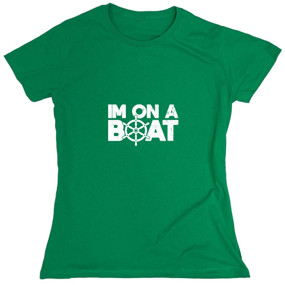 Funny T-Shirts design "I am on a Boat, Mens T-Shirt - Womens"