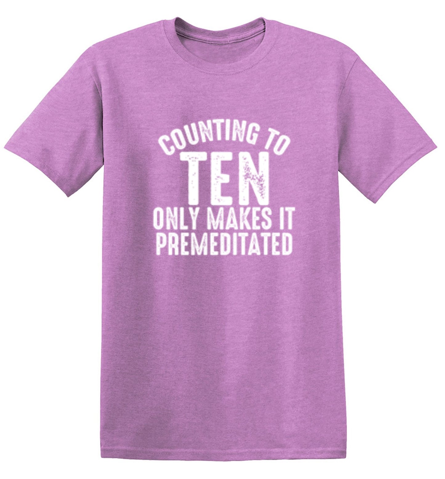 Funny T-Shirts design "Counting To Ten Only Makes It Premeditated T-Shirt"